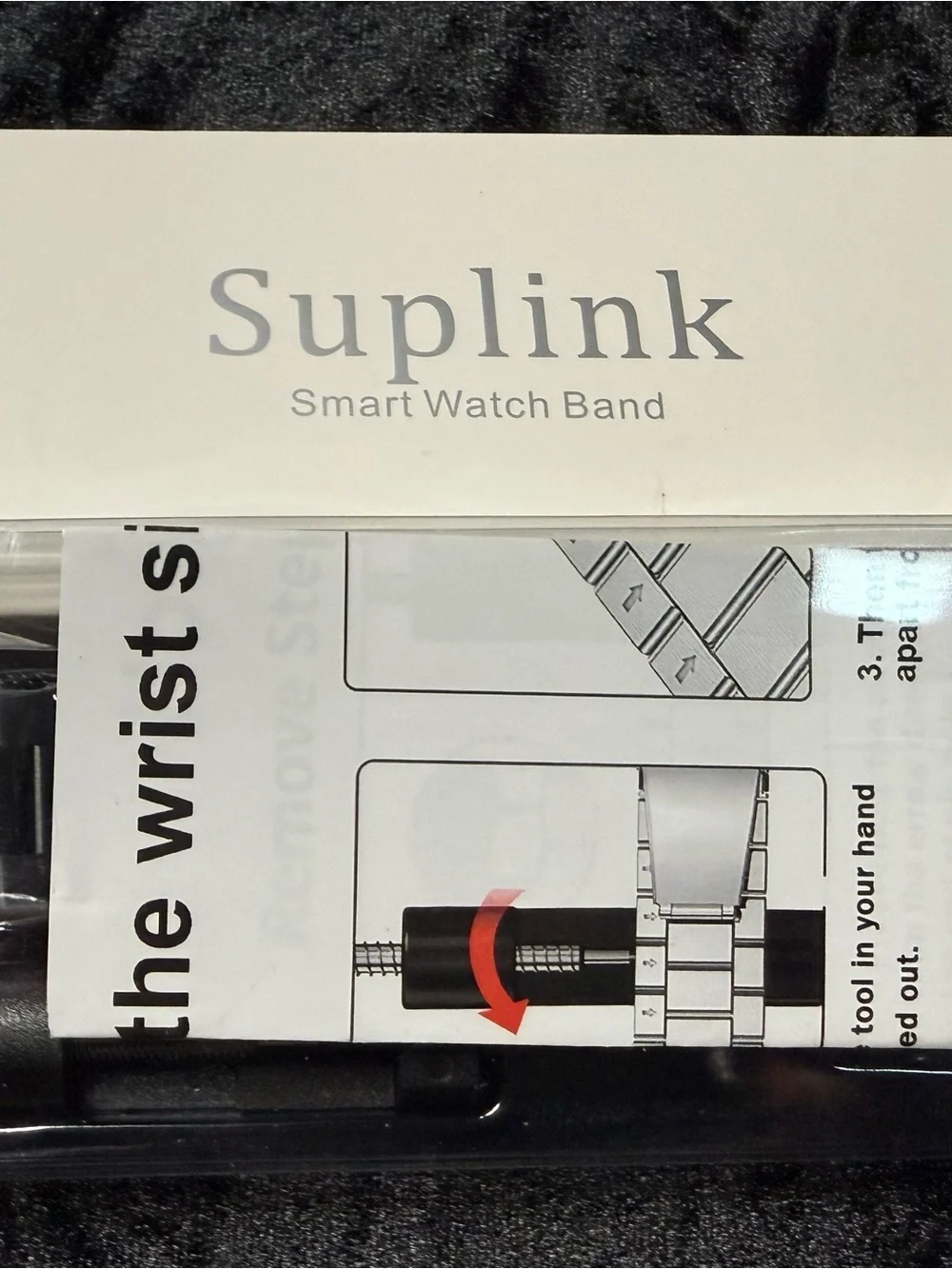 Suplink smart watch band 2 pack in black